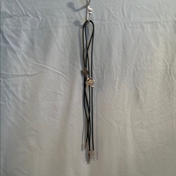 other Other - Black Bolo Tie with Silver Tips
